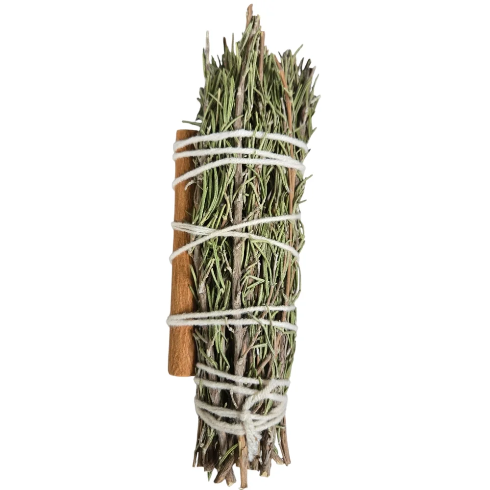 Floral Rosemary, Cinnamon, and Bayleaf Smudge Stick. - Picture 2 of 2